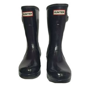 Hunter Rain Boots Womens 6M Matte Dark Purple